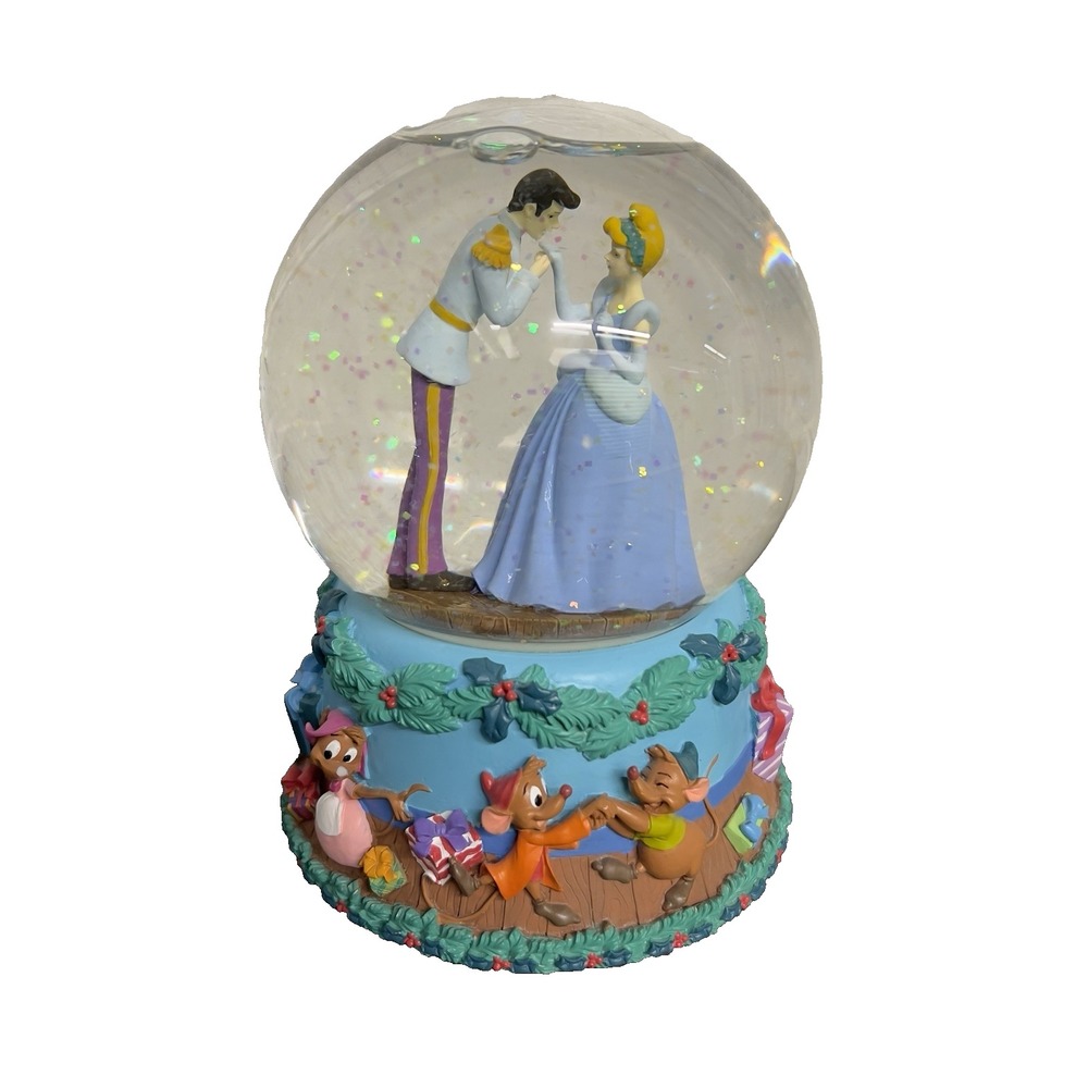 Disney Cinderella Prince Charming Snow Globe Enesco Musical "The Twelve Days Of